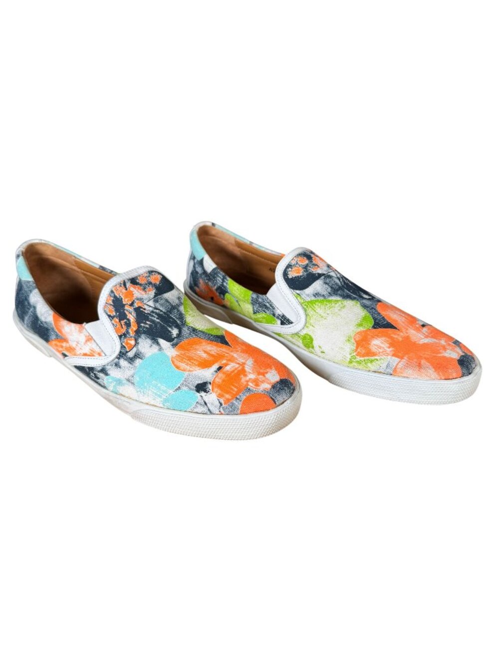 Jimmy Choo Women's Neon Floral Canvas Demi Slip On Sneakers Size EU 42 US 9